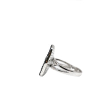 Load image into Gallery viewer, 925 Sterling Silver XL Micro Pave Flower Cocktail Ring with Diamond Stimulants
