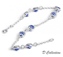 Load image into Gallery viewer, 925 Silver Dual sided good luck - evil eye bracelet-300
