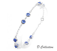 Load image into Gallery viewer, 925 Silver Dual sided good luck - evil eye bracelet-0
