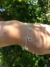 Load image into Gallery viewer, Sterling Silver Dangling Circle Bracelet
