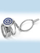 Load image into Gallery viewer, 925 Sterling Silver Evil Eye Interchangeable Bracelet to Ring -157
