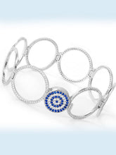 Load image into Gallery viewer, 925 Sterling Silver Evil Eye Interchangeable Bracelet to Ring -158
