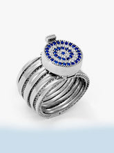 Load image into Gallery viewer, 925 Sterling Silver Evil Eye Interchangeable Bracelet to Ring -156
