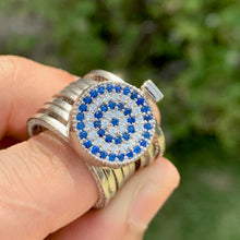Load image into Gallery viewer, 925 Sterling Silver Bracelet to Ring Interchangeable Evil Eye Jewelry
