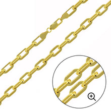 Load image into Gallery viewer, Gold Plated 5mm Oval Cut Paper Clip Chain Necklace
