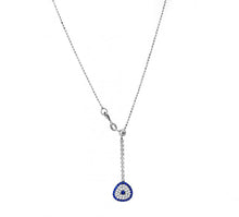 Load image into Gallery viewer, 925 Sterling Silver Adjustable Evil Eye Necklace-296

