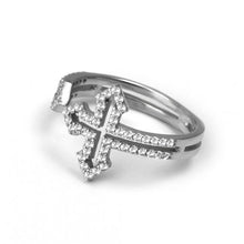 Load image into Gallery viewer, 925 Sterling Silver Modern Cross Ring-263
