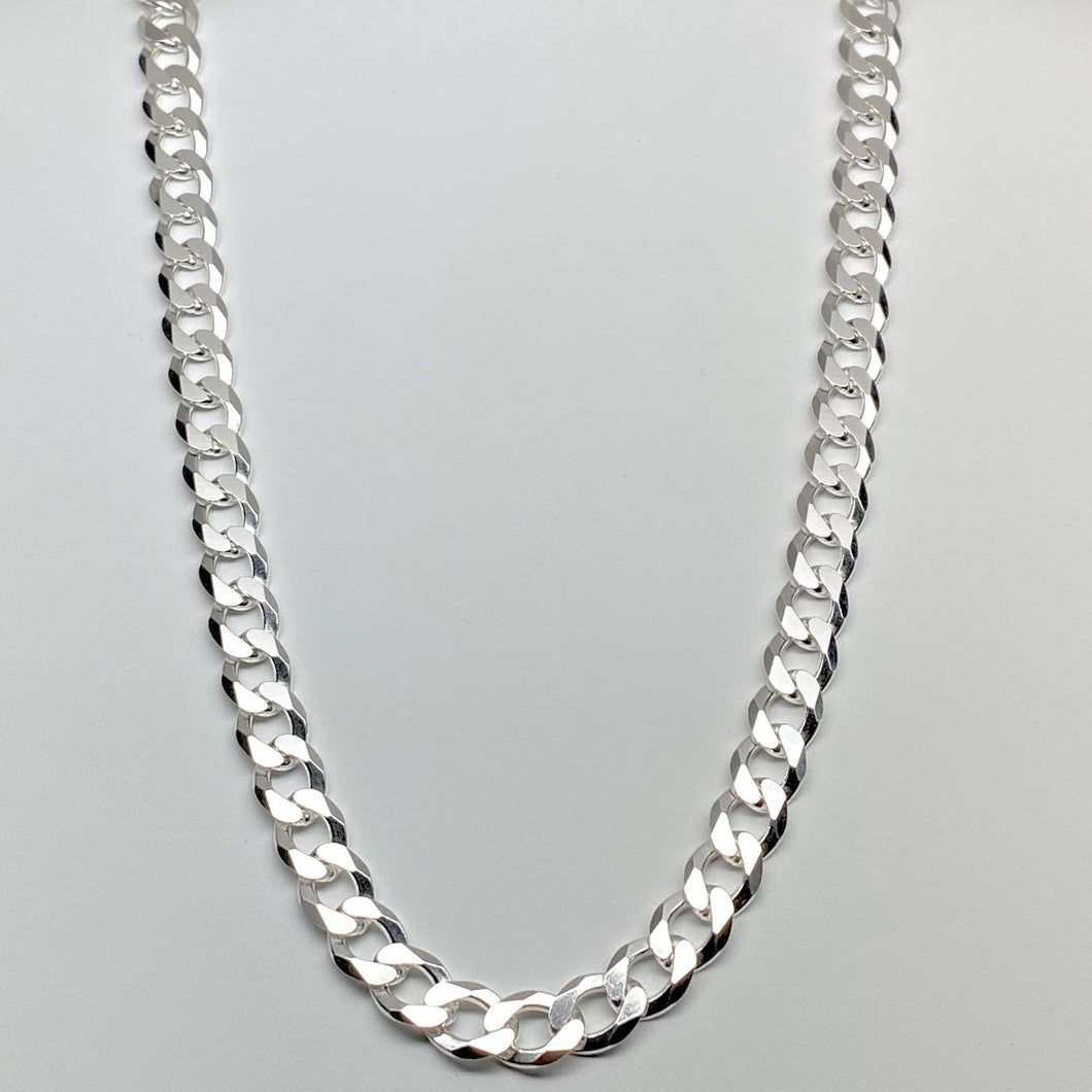 Sterling Silver 9.5MM Cuban Link Chain Necklace