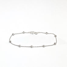Load image into Gallery viewer, Sterling Silver Diamond Cut Balls Chain with Extra Diamond Cut Balls Bracelet/Anklet
